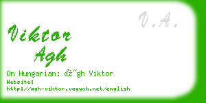 viktor agh business card